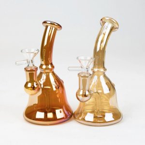 6" Fixed 3 Hole Diffuser Bell Metallic Tinted Bubbler