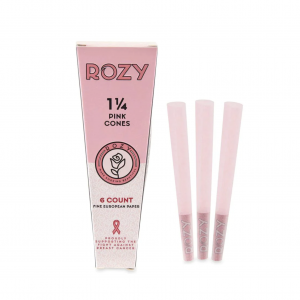 Rozy | Pink 1 ¼ Size Pre-Rolled Cones 6pk