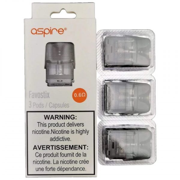 ASPIRE FAVOSTIX REPLACEMENT POD 2ML (3 PACK) 0.6ohm