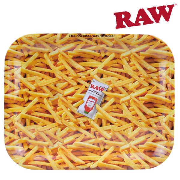 RAW FRENCH FRIES ROLLING TRAY LG