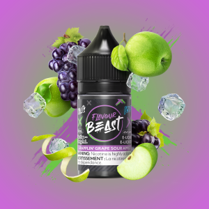Grapplin' Grape Sour Apple Iced - Flavour Beast Salt 20mg