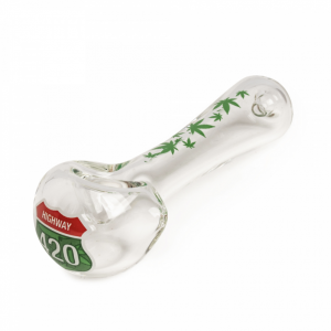 RED EYE GLASS® 4.5" Highway 420 Spoon Hand Pipe in a Collectible Tin