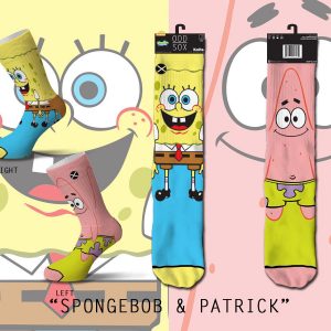 SpongeBob & Patrick - Mens Crew Straight Down Socks