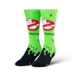 Ghostbusters Slime - Mens Crew Straight Down Knit Socks