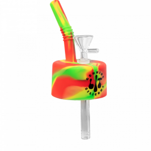 LIT® SILICONE Rasta Pop Can to Water Pipe Adapter