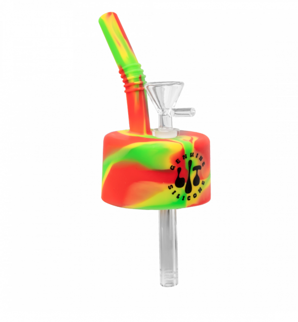 LIT® SILICONE Rasta Pop Can to Water Pipe Adapter