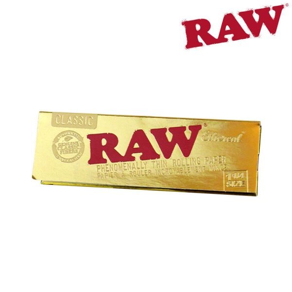 RAW CLASSIC ETHEREAL PHENOMENALLY THIN ROLLING PAPERS 1 1/4 SIZE,