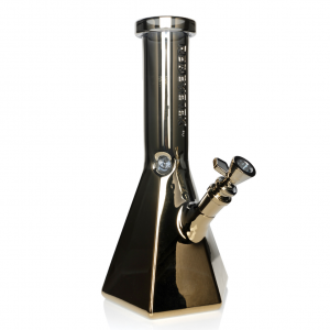 RED EYE TEK® 12" Metallic Terminator Finish Hex Base Water Pipe