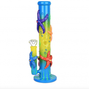 Catch A Rising Starfish - Glow in the Dark Water Pipe - 13.75"