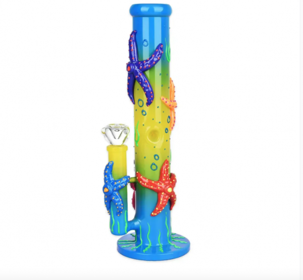 Catch A Rising Starfish - Glow in the Dark Water Pipe - 13.75"