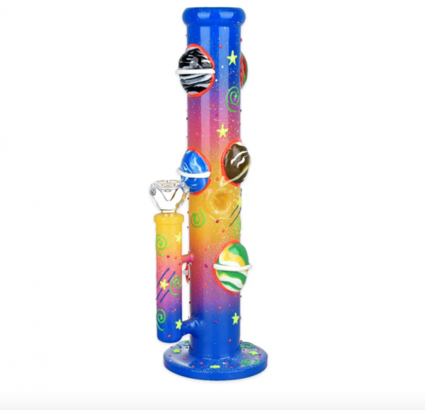 Orbiting Planets - Glow in the Dark Water Pipe - 13.75"