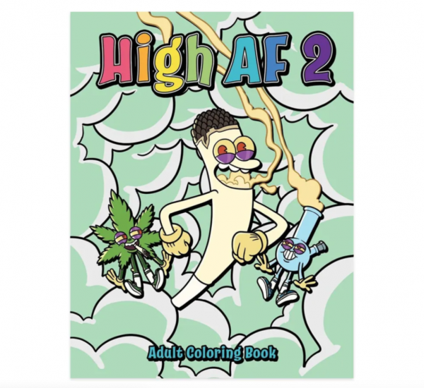 Wood Rocket - High AF 2 - Adult Coloring Book - 8.5" x 11"