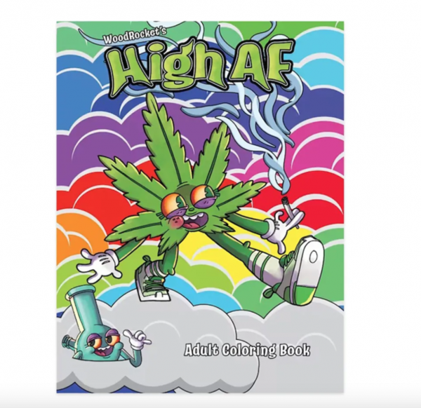 Wood Rocket - High AF - Adult Coloring Book - 8.5" x 11"