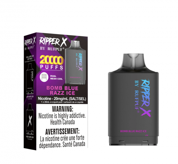Bomb Blue Razz Ice - Rufpuf 20K Ripper X
