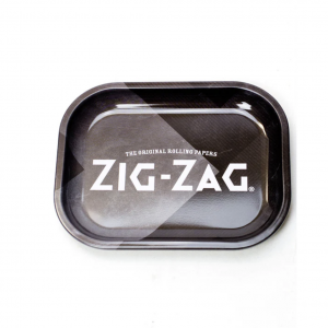Zig-Zag Metal Rolling Tray Black - Small