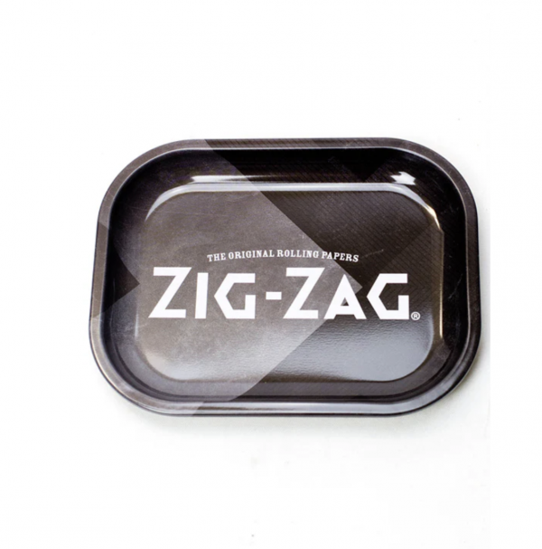 Zig-Zag Metal Rolling Tray Black - Small