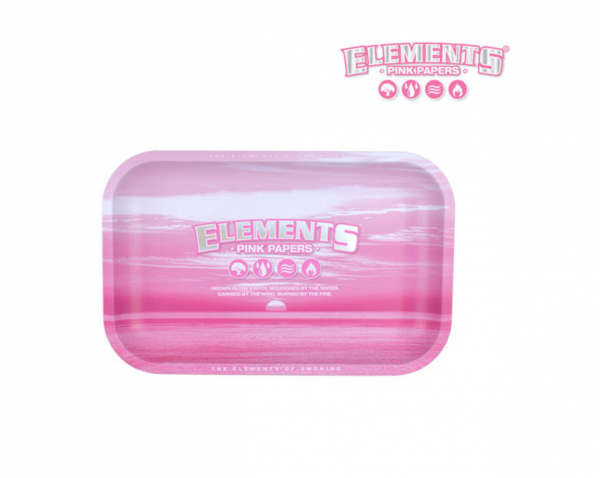 ELEMENTS PINK ROLLING TRAY TIN SMALL