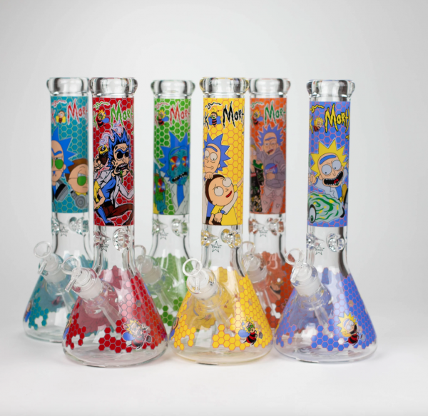 14" RM Cartoon 9mm glass water bong