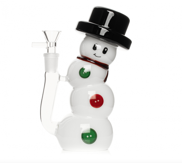 Red Eye Glass® 7" Snowman Bubbler
