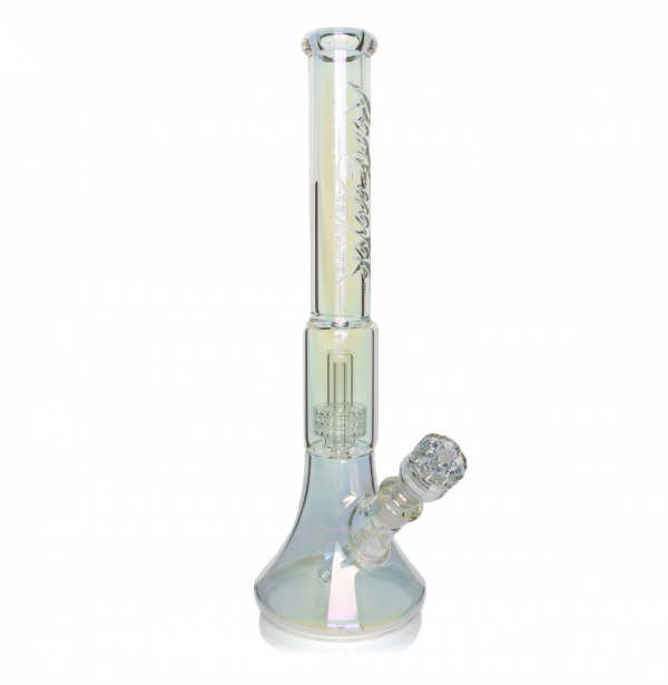 Red Eye Tek® 19" 7mm Thick Metallic Terminator Finish Revolution Dual Chamber Bell Base Water Pipe