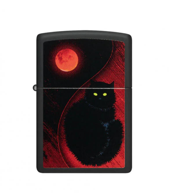 Zippo 48453 Black Cat Design