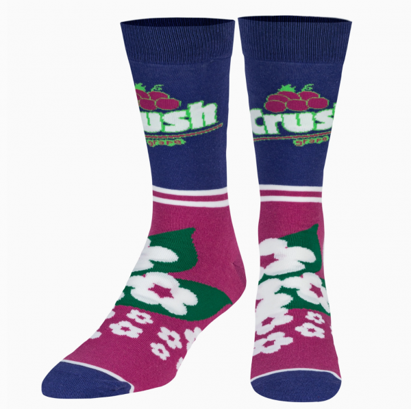 Crush Grape Half Stripe  - Mens Crew Straight