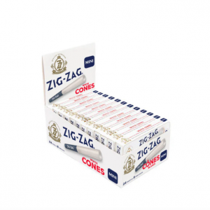 ZIG ZAG PRE-ROLLED CONES (8 PK) - WHITE - MINI CONE