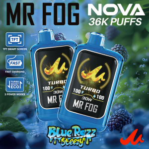Mr. Fog NOVA 36k Blue Razz Steezy Disposable