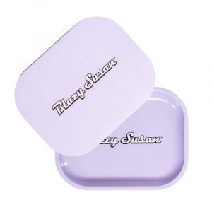 Blazy Susan Purple Rolling Tray w/ Lid - Small