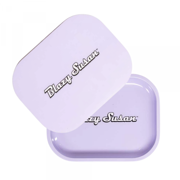 Blazy Susan Purple Rolling Tray w/ Lid - Small
