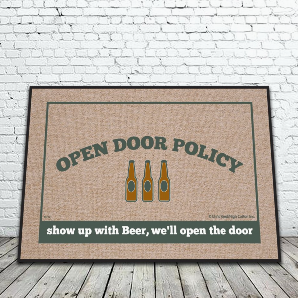 Open Door Policy Beer Mat