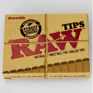 RAW PRE-ROLLED UNBLEACHED TIPS