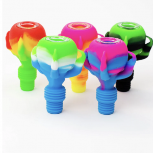 2-in-1 Silicone talon bowl with multi-hole glass bowl