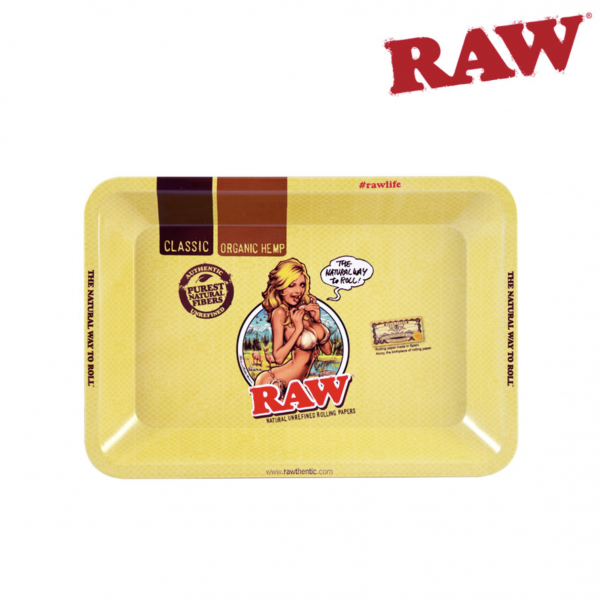 RAW ROLLING TRAY GIRL TIN SMALL