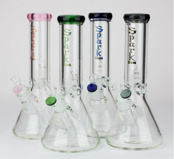 12" SPARK 9 mm glass beaker water bong