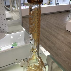 16" SOUL Glass BEE 9m Beaker Glass Bong