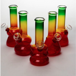 6 Inch Rasta Glass Water Bong - OWS