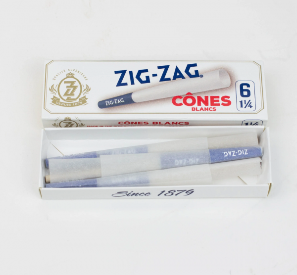 Pre-Rolled Cones - Zig-Zag White 1 1/4 Papers