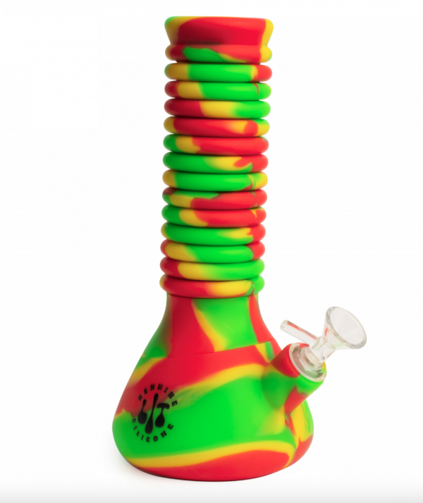 LIT Silicone Rasta Extendable Water Pipe