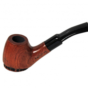 Wooden Pipe Genuine Pipe Co Silver Hungarian Sherlock