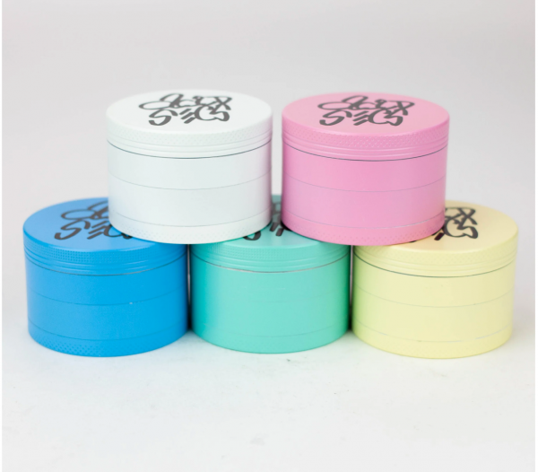 Acid Secs 4 parts 63mm Glow-in-the-Dark metal herb grinder