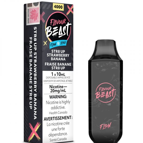STR8 Up Strawberry Banana Iced - Flavour Beast Flow