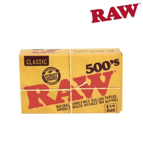 Raw 1 1/4 size 500 pack papers