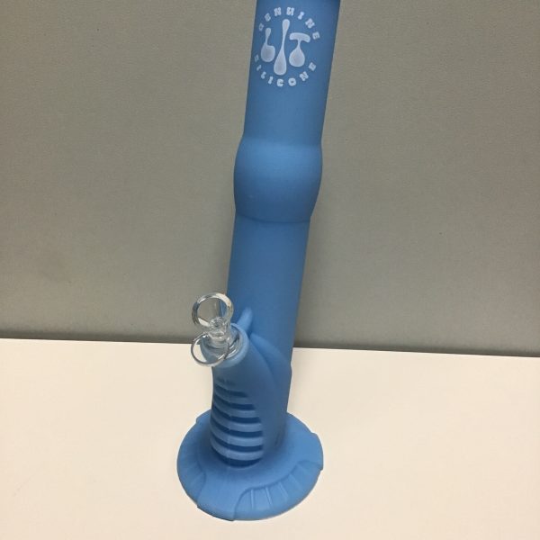 LIT Glow-In-The-Dark Silicon 13.5" Tall Water Pipe