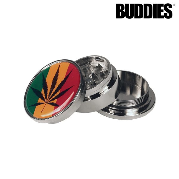 BUDDIES MT2 METAL GRINDER 1.5' w/MAG - RASTA