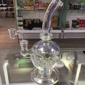 Red Eye Tek 11" Tall Rainbow Metallic Terminator Finish Swiss Globe Rig W/