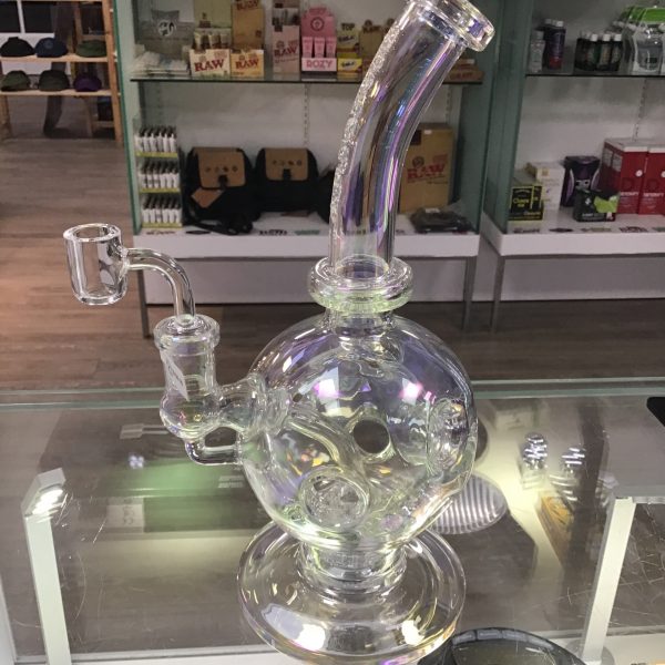 Red Eye Tek 11" Tall Rainbow Metallic Terminator Finish Swiss Globe Rig W/