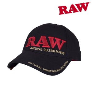 RAW BLACK POKER HAT, WITH STASH POCKET