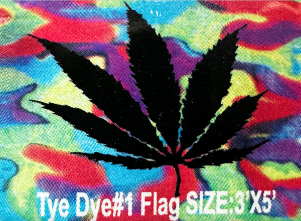Cannabis Flag 3' x 5' - Tye Dye