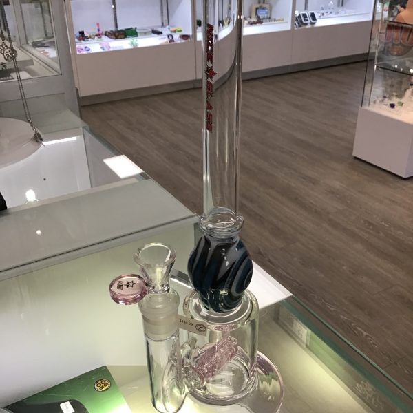 14 inch Color Swirl with Roller Perc Bong